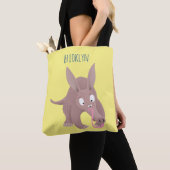 Kaneelaarvark cartoon tote bag (Dichtbij)