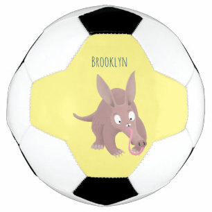 Kaneelaarvark cartoon voetbal