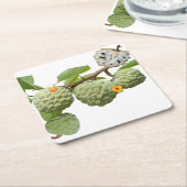 Kaneelappel - Glas naar shot Kartonnen Onderzetters (Schuin)