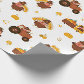 Kaneelboomkalkoenen Cadeaupapier (Hoek)