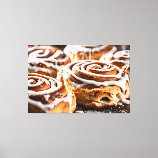 Kaneelbroodje Canvas Afdruk (Voorkant)