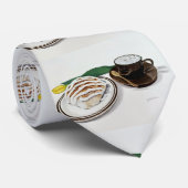 Kaneelbroodje en Cappuccino Stropdas (Opgerold)
