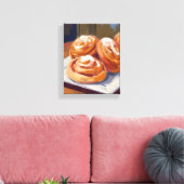 Kaneelbroodjes Bakkerij Schilderij Canvas Afdruk (Insitu (Woonkamer))