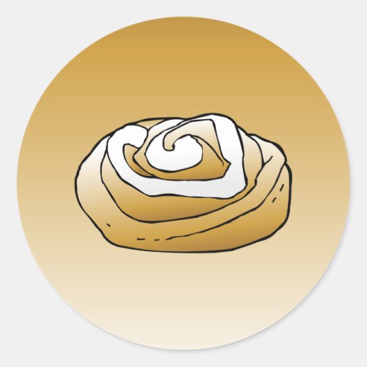 Kaneelbroodjes Klassieke Ronde Sticker (Voorkant)
