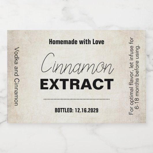 Kaneelextract Modern Etiket Sticker VLL1rt (Enkel label)