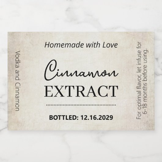 Kaneelextract Modern Etiket Sticker VLL1rt (Enkel label)