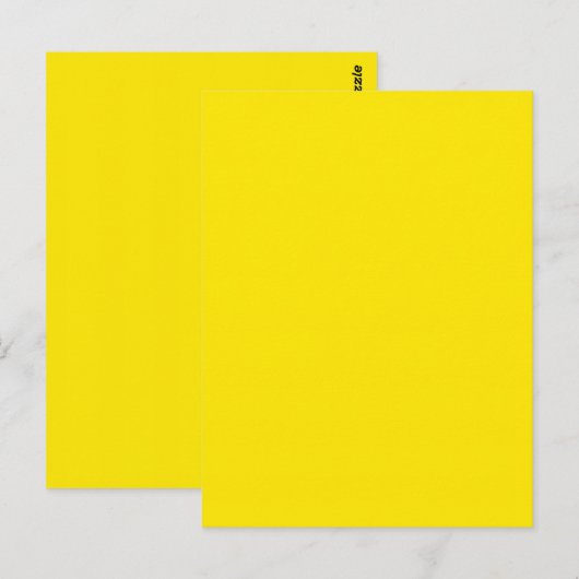 Kaneelgeel Effen Kleur Briefkaart (Voorkant / Achterkant)