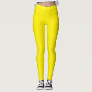 Kaneelgeel Kleur Effen Vlak Leggings