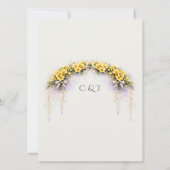 Kaneelgeel Romantische Freesia Bloemige Bruiloft Save The Date (Achterkant)