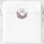 kaneelhazelnootkoffie ronde sticker (Tas)