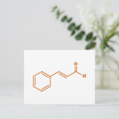 kaneelkaneelaldehyde Moleculaire chemische formule Briefkaart (Staand voorkant)