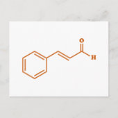 kaneelkaneelaldehyde Moleculaire chemische formule Briefkaart (Voorkant)