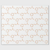 kaneelkaneelaldehyde Moleculaire chemische formule Cadeaupapier (Vlak)