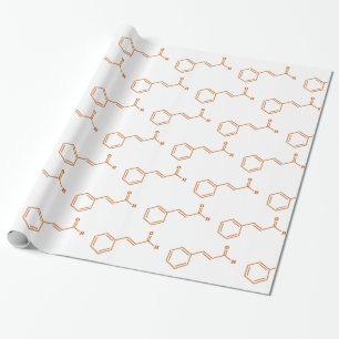 kaneelkaneelaldehyde Moleculaire chemische formule Cadeaupapier