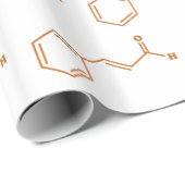 kaneelkaneelaldehyde Moleculaire chemische formule Cadeaupapier (Rol Hoek)