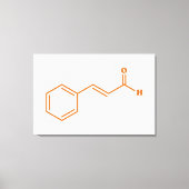 kaneelkaneelaldehyde Moleculaire chemische formule Canvas Afdruk (Voorkant)