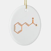 kaneelkaneelaldehyde Moleculaire chemische formule Keramisch Ornament (Rechts)