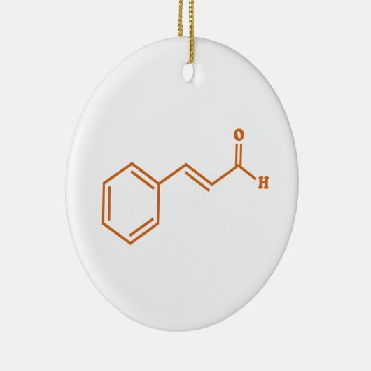 kaneelkaneelaldehyde Moleculaire chemische formule Keramisch Ornament (Rechts)