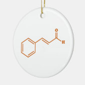 kaneelkaneelaldehyde Moleculaire chemische formule Keramisch Ornament (Links)