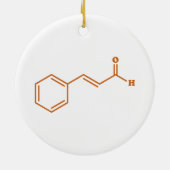 kaneelkaneelaldehyde Moleculaire chemische formule Keramisch Ornament (Achterkant)