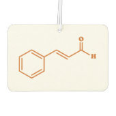 kaneelkaneelaldehyde Moleculaire chemische formule Luchtverfrisser (Achterkant)