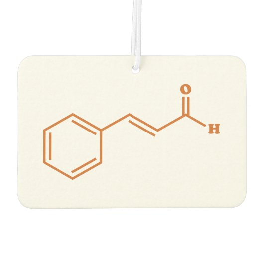 kaneelkaneelaldehyde Moleculaire chemische formule Luchtverfrisser (Achterkant)
