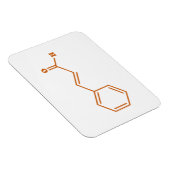 kaneelkaneelaldehyde Moleculaire chemische formule Magneet (Rechterzijde)
