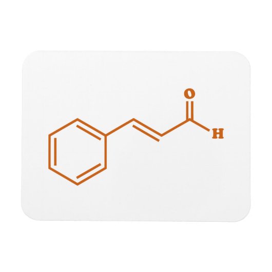 kaneelkaneelaldehyde Moleculaire chemische formule Magneet (Horizontaal)