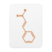 kaneelkaneelaldehyde Moleculaire chemische formule Magneet (Verticaal)