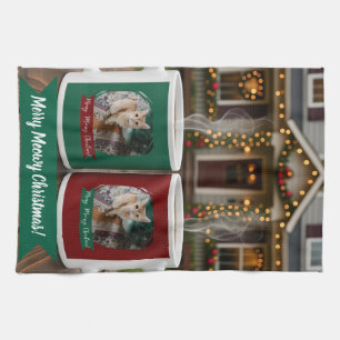 Kaneelkat, Foto Tekst Aanpassen , Meowy Kerstmis, Theedoek