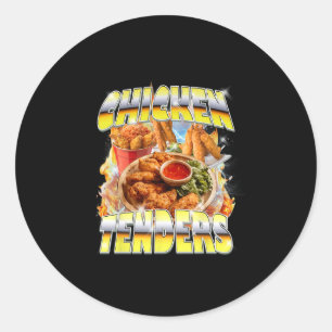 Kaneelkip Tenders Bootleg 90's Rap Rock Ronde Sticker