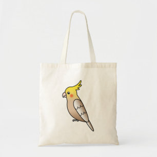 Kaneelkleurige Cockatiel Cartoon Papegaai Vogel Tote Bag