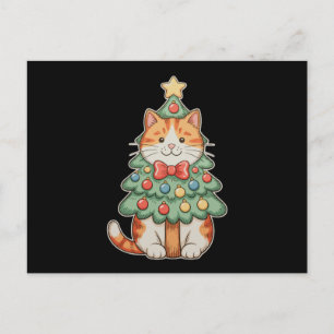 Kaneelkleurige Katten Kerstboom Ster Ornamenten Ke Feestdagenkaart
