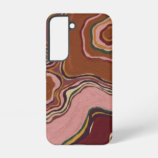 Kaneelpruim Topografische Samsung Galaxy Hoes Hoesje