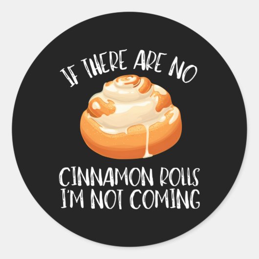 kaneelrol en kaneelbundel ronde sticker (Voorkant)