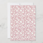 kaneelroze script trouwkaart kaart (Achterkant)