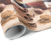 Kaneelstokjes en -poeder cadeaupapier (Rol Hoek)