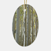 kaneelversiering van Tall Aspen Trunks Keramisch Ornament (Links)