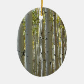 kaneelversiering van Tall Aspen Trunks Keramisch Ornament (Voorkant)