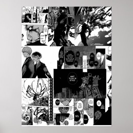 Kaneki Ken Aesthethetische Collage Poster (Voorkant)