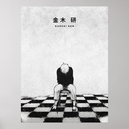 Kaneki Ken Tokyo Ghoul Minimalist Manga Poster (Voorkant)