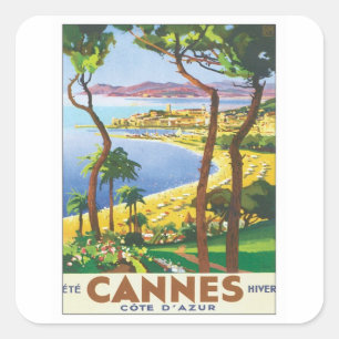 kanen Cote D'azur Vierkante Sticker