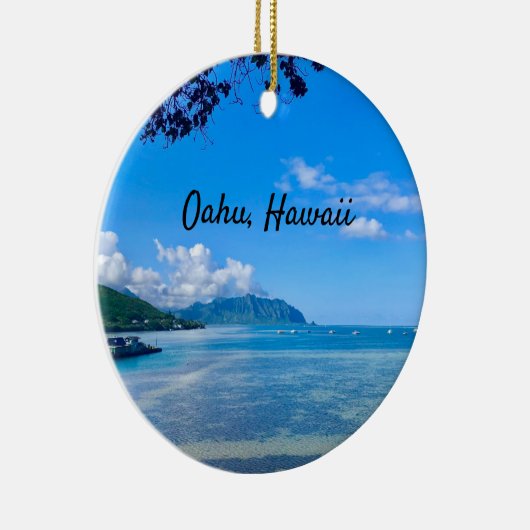 Kaneohe Bay, Oahu Keramisch Ornament (Rechts)