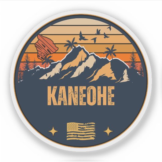 Kaneohe, Hawaï Sticker (Voorkant)
