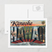 Kaneohe, Hawaii - Grote letterscènes Briefkaart (Voorkant / Achterkant)
