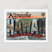 Kaneohe, Hawaii - Grote letterscènes Briefkaart (Voorkant)