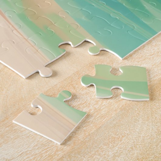 Kaneohe Sandbar Oahu Hawaii Retro Legpuzzel (Zijkant)