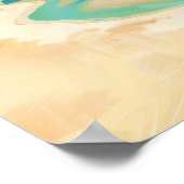 Kaneohe Sandbar Oahu Hawaii Retro Poster (Hoek)