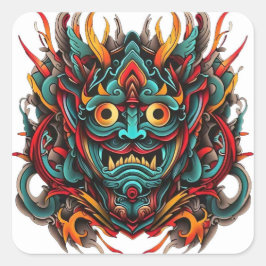 Kanera-tattoo Vierkante Sticker