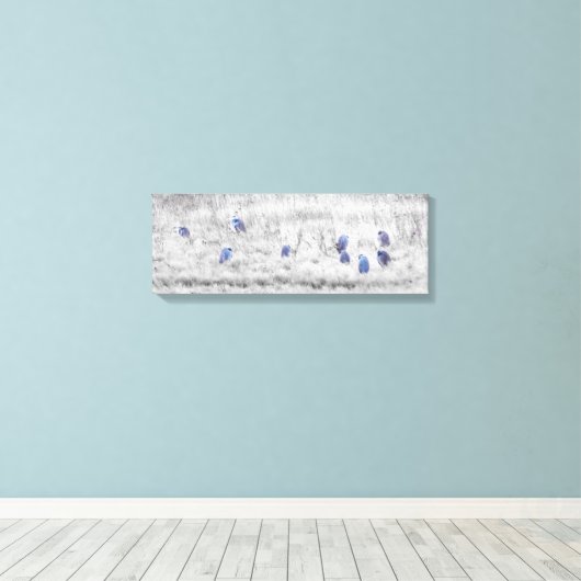 Kang van Blue Heron's wandkunst Canvas Afdruk (Insitu (Houten vloer))